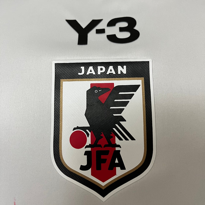 Camisa Japão Away 24/25 Jogador Y-3 Masculina - Branco e Vermelho