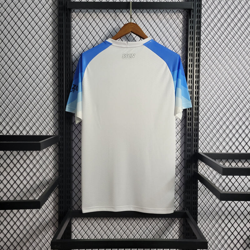 Camisa Napoli Away 22/23 Torcedor EA7 Masculina - Branca e Azul