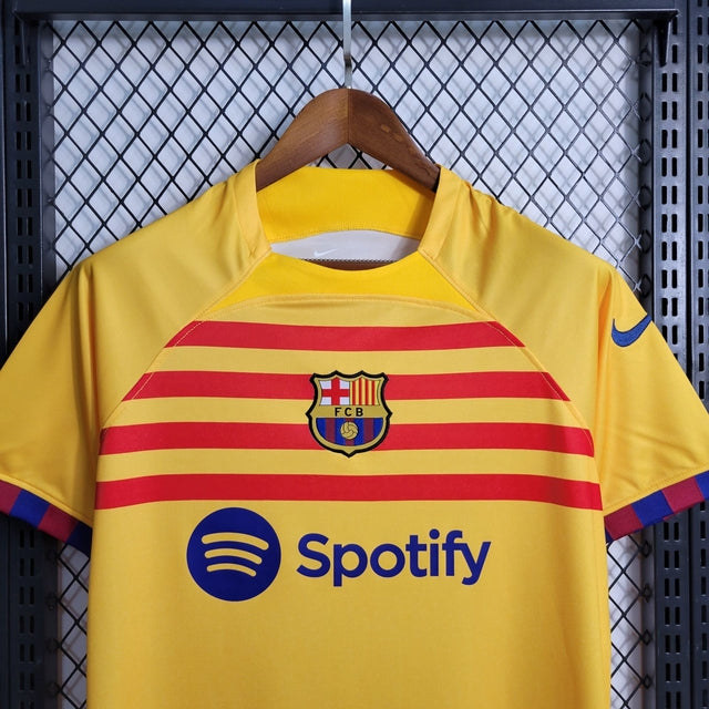 Camisa Barcelona Fourth 22/23 Torcedor Nike Masculina - Amarela