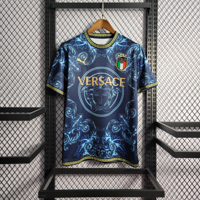 Camisa Itália Edição Versace 22/23 Torcedor Puma Masculina - Azul