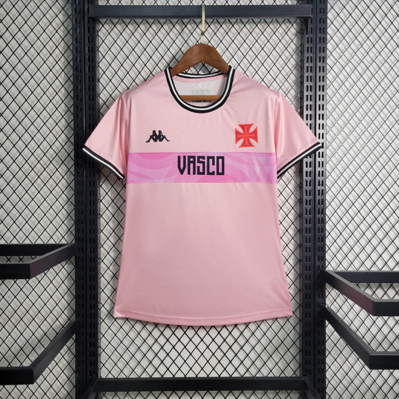 Camisa Vasco Da Gama Outubro Rosa 23/24 Kappa Feminina - Rosa