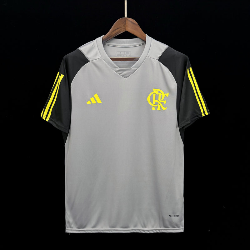 Camisa Flamengo Treino 24/25 Torcedor Adidas Masculina - Cinza