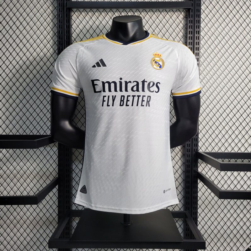 Camisa Real Madrid Home 23/24 Jogador Adidas Masculina - Branca