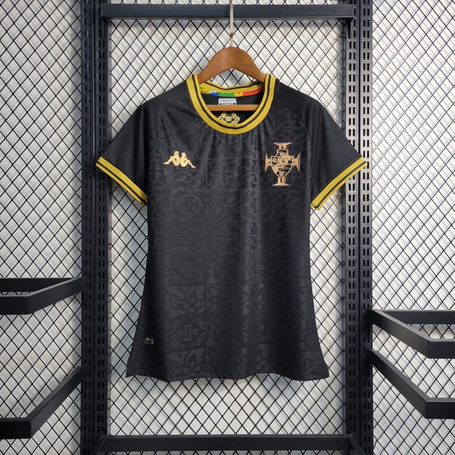 Camisa Vasco da Gama Third 22/23 Torcedor Kappa Feminino - Preta