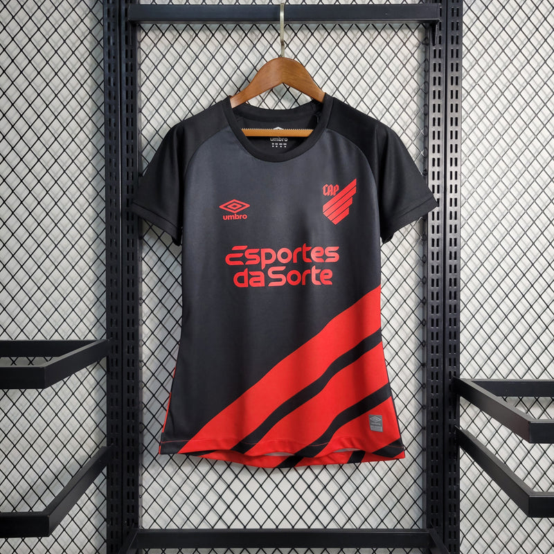 Camisa Athletico Paranaense Away 23/24 Torcedor Umbro Feminino - Vermelho e Preto