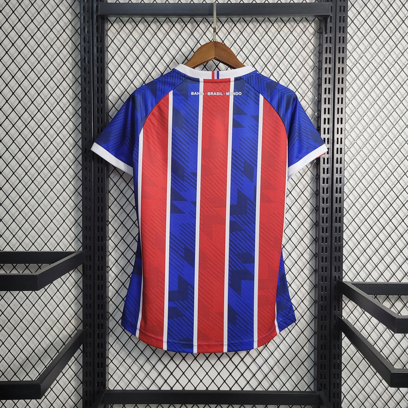 Camisa Bahia Away 23/24 Torcedor Feminino - Vermelho, Azul e Branco