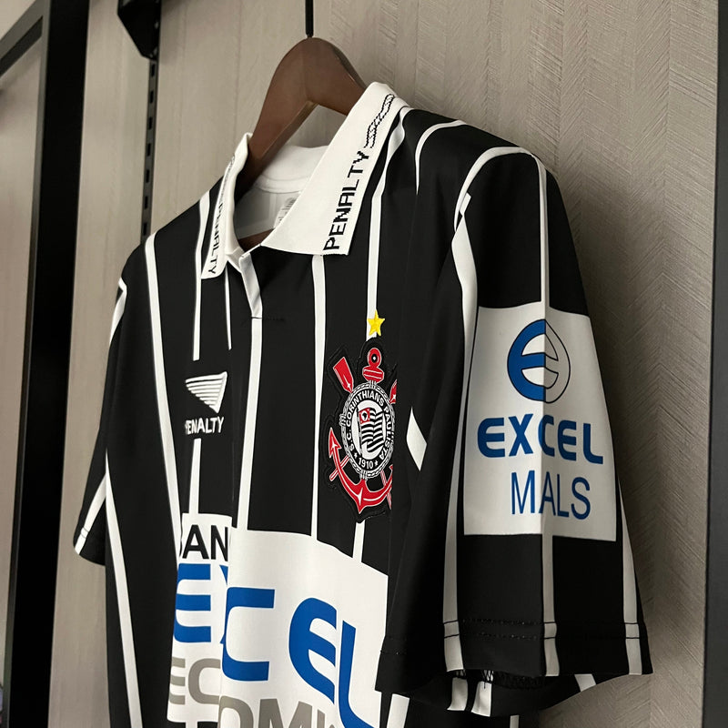 Camisa Corinthians Retro Away 1997 Torcedor Penalty Masculina - Preto