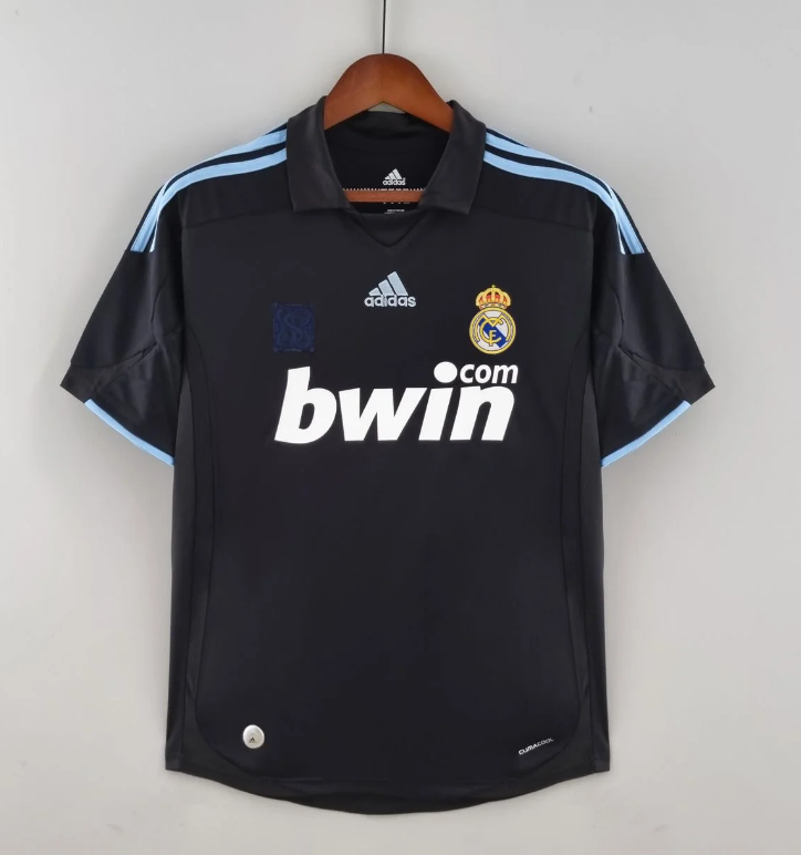 Camisa Real Madrid Retrô Away 09/10 Adidas Masculina - Preta