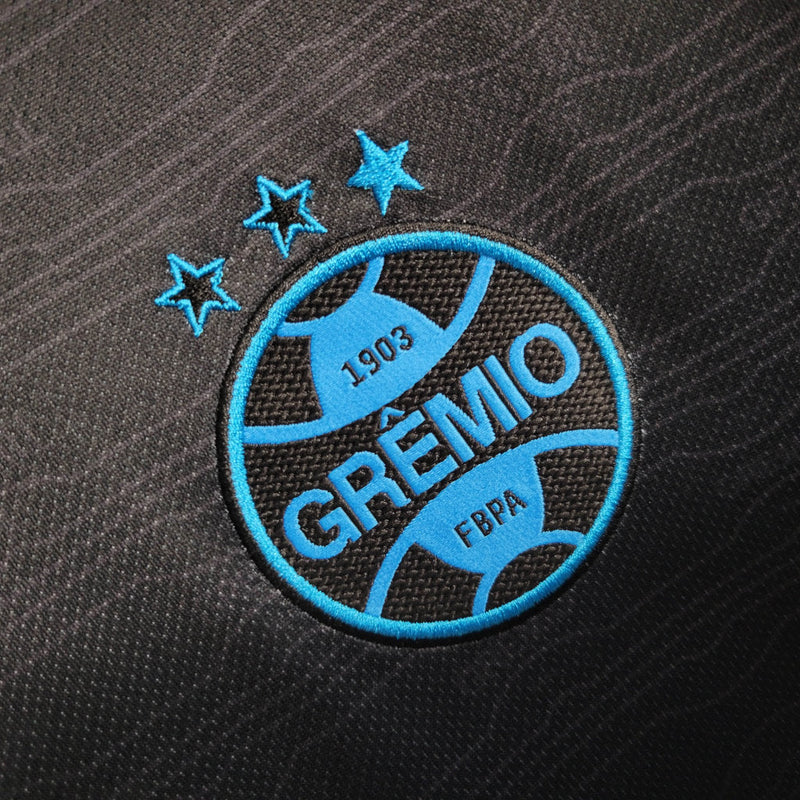 Camisa Grêmio Third + Patrocínios 23/24 Torcedor Umbro Feminina - Preta