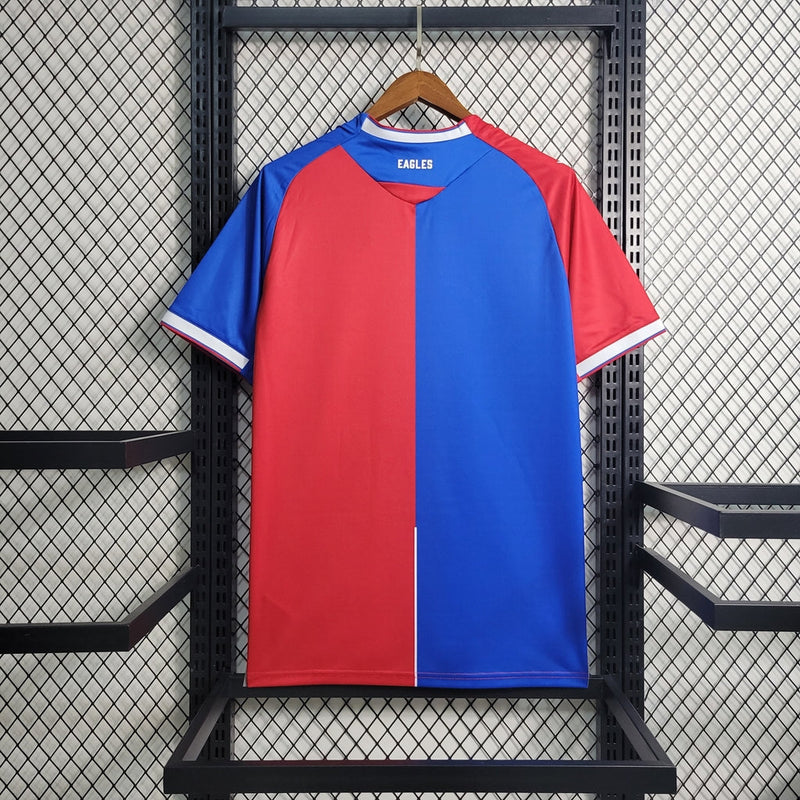 Camisa Crystal Palace Home23/24 Torcedor Macron Masculina - Vermelho e Azul