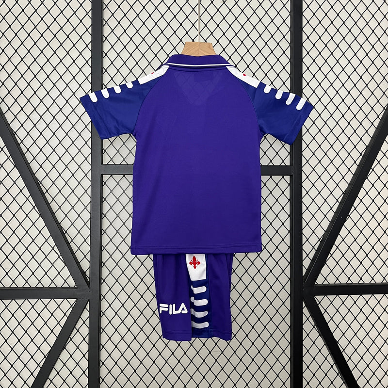 Kit Infantil Fiorentina Home Retrô 1998 Unissex Fila  - Roxo