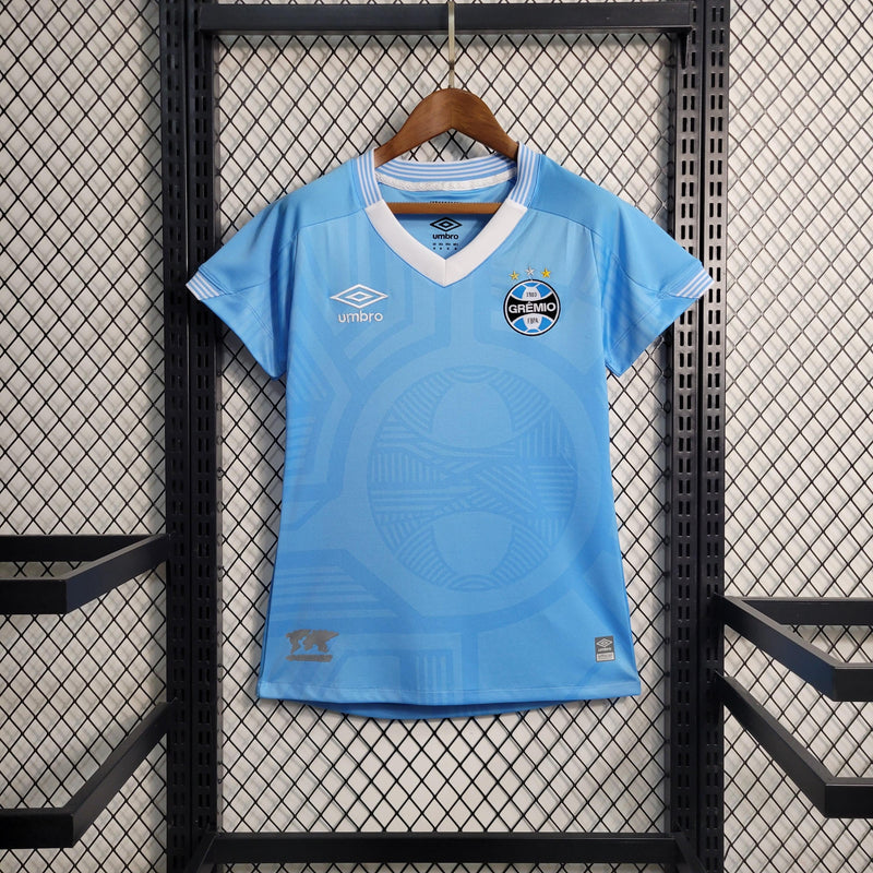 Camisa Grêmio Third Celeste 23/24 Torcedor Umbro Feminino - Azul Celeste