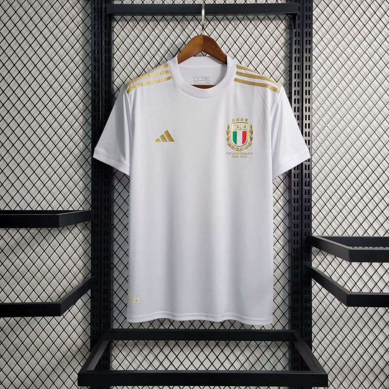 Camisa Itália Especial 125th 23/24 Torcedor Adidas Masculina - Branca