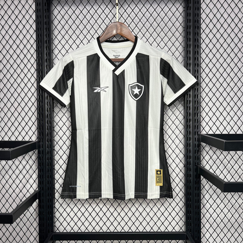 Camisa Botafogo Home 24/25 Torcedor Reebok Feminino - Branca e Preto