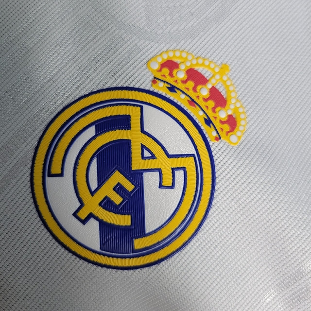 Camisa Real Madrid Home 22/23 Manga Longa Jogador Adidas Masculina - Branca