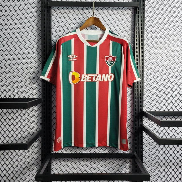 Camisa Fluminense Home 22/23 Torcedor Umbro Masculina - Vermelha e Verde