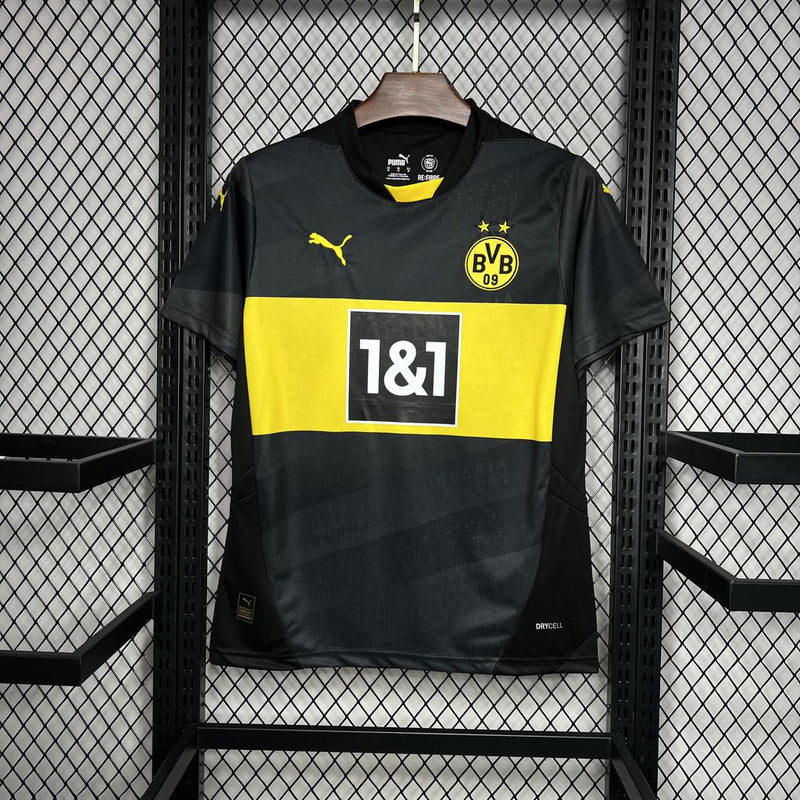 Camisa Borussia Dortmund Away 24/25 Torcedor Puma Masculina - Preto e Amarelo