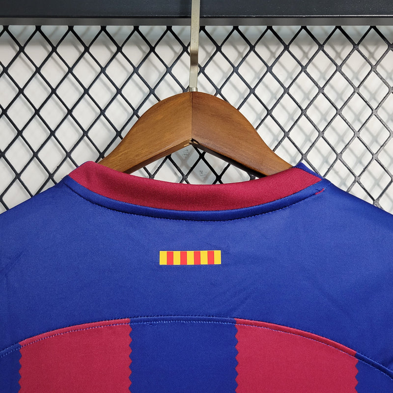 Camisa Barcelona Home 23/24 Torcedor Nike Feminina - Azul e Grená