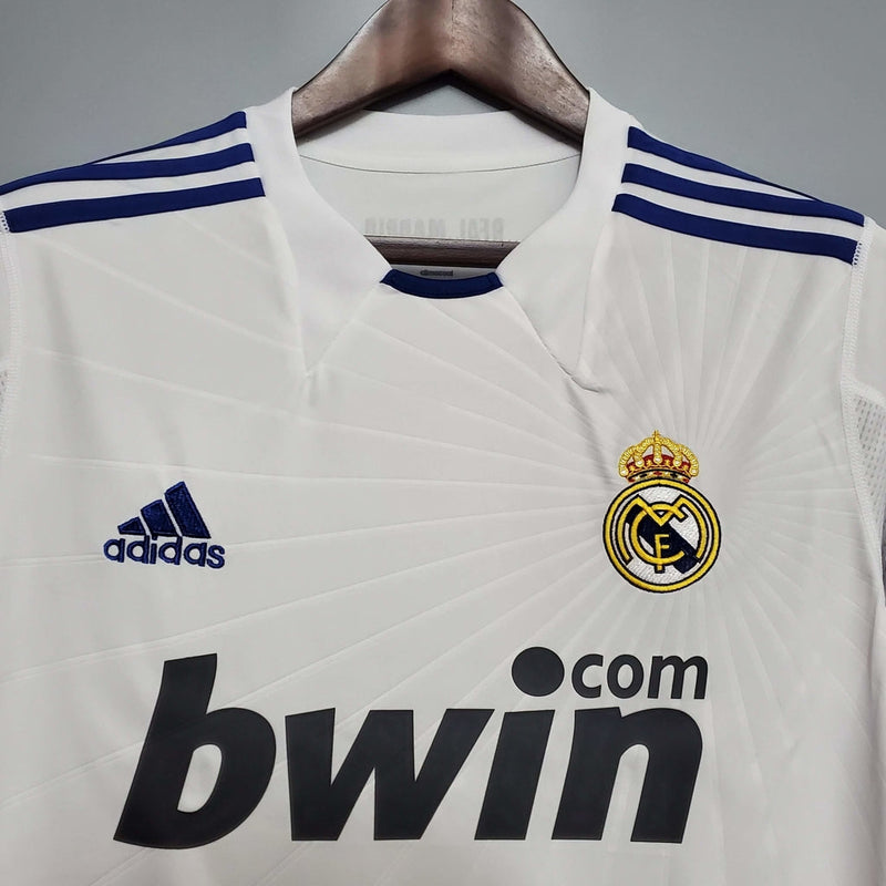 Camisa Real Madrid Retrô Home 10/11 Manga Longa Adidas Masculina - Branca