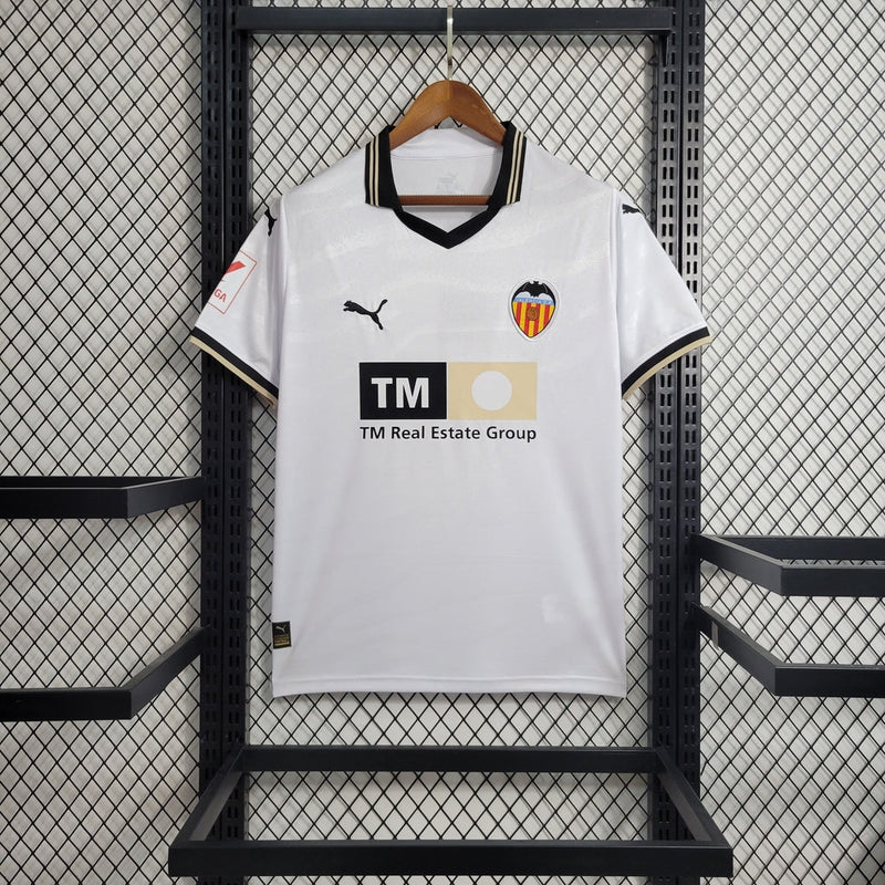 Camisa Valencia Home 23/24 Torcedor Puma Masculina - Branco