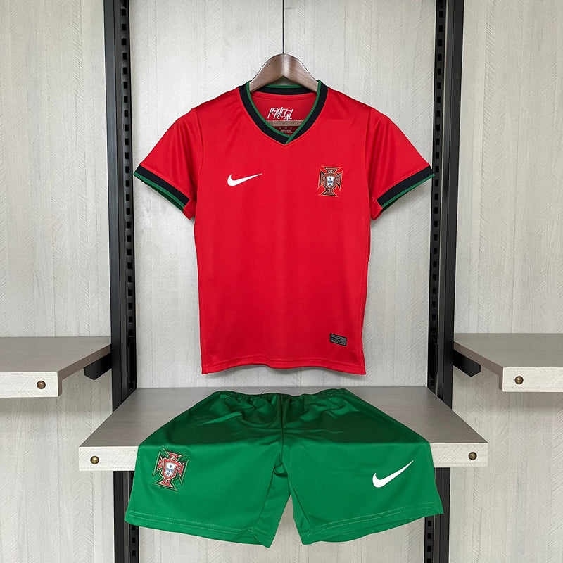 Kit Infantil Portugal Home 24/25 Nike Unissex - Vermelha