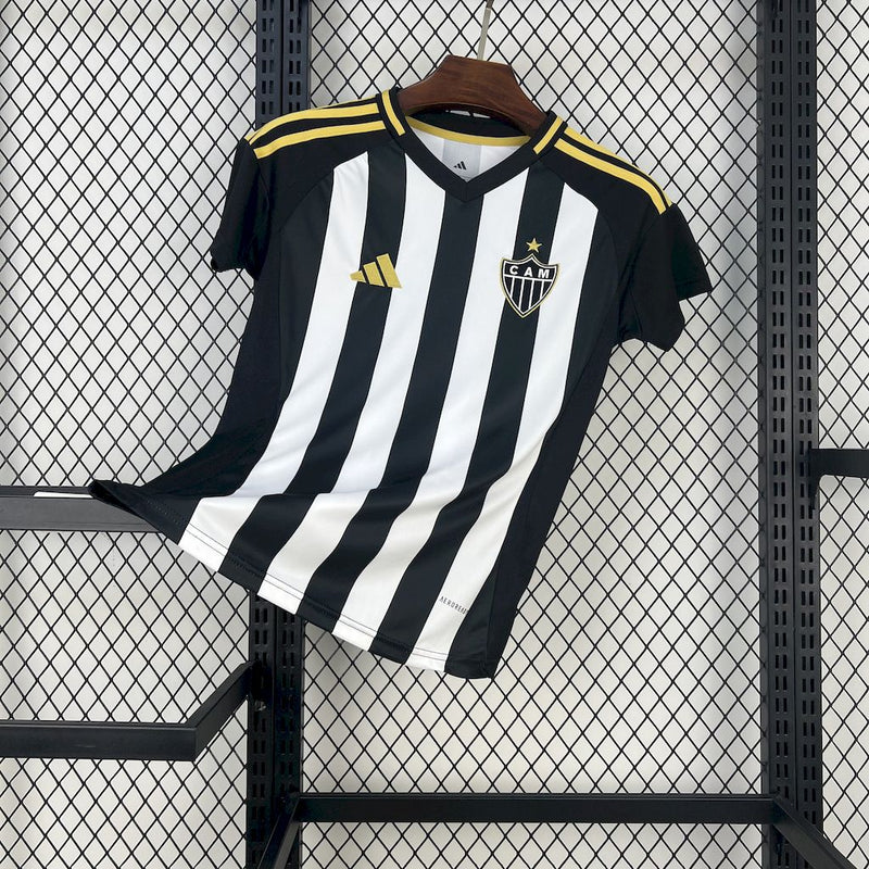Camisa Atlético Mineiro Home 25/26 Torcedor Adidas Feminino - Preta e Branca