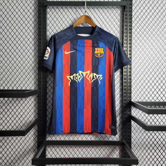 Camisa Barcelona Home Edição Especial Rosalía 23/24 Torcedor Nike Masculina - Azul e Grená