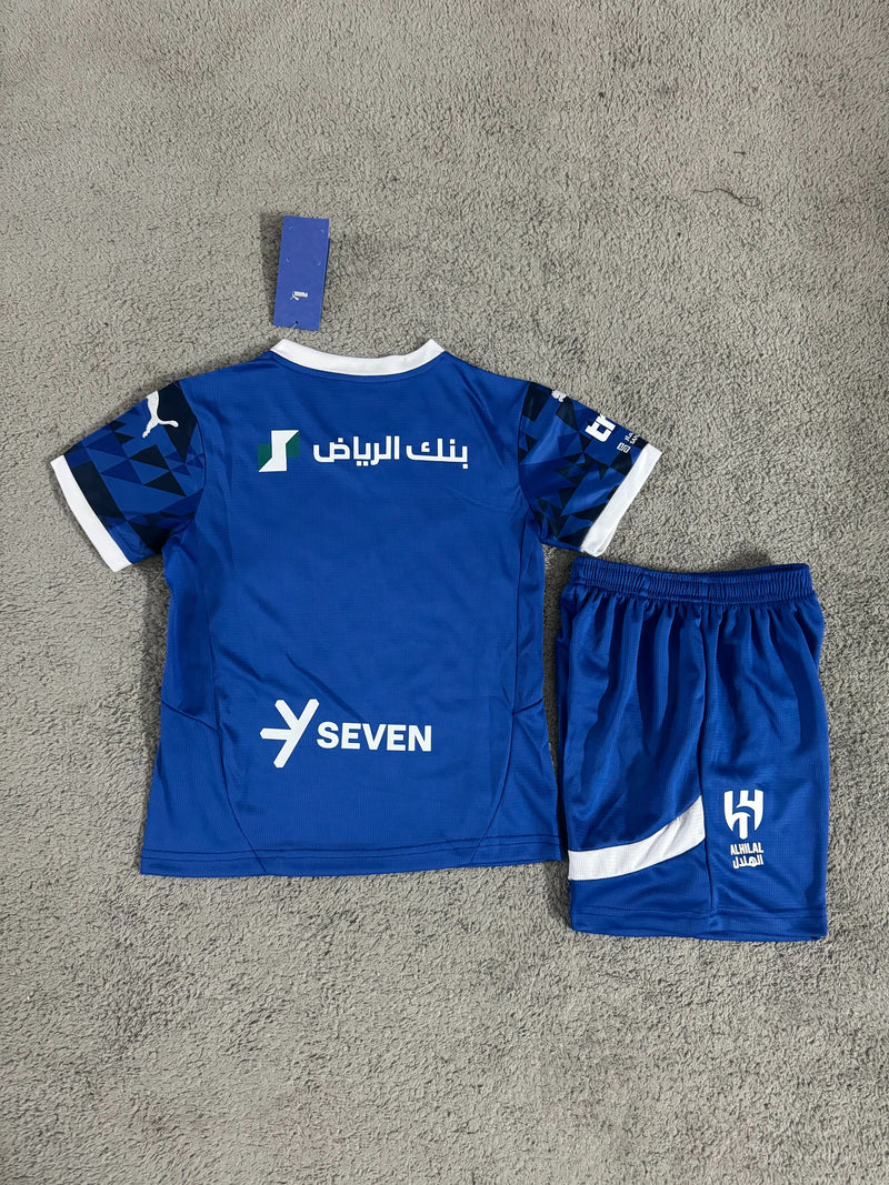 Kit Infantil Al Hilal Home 24/25 Torcedor Puma Masculina - Azul