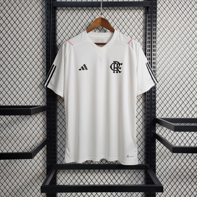 Camisa Flamengo Treino 23/24 Torcedor Adidas Masculina - Branca