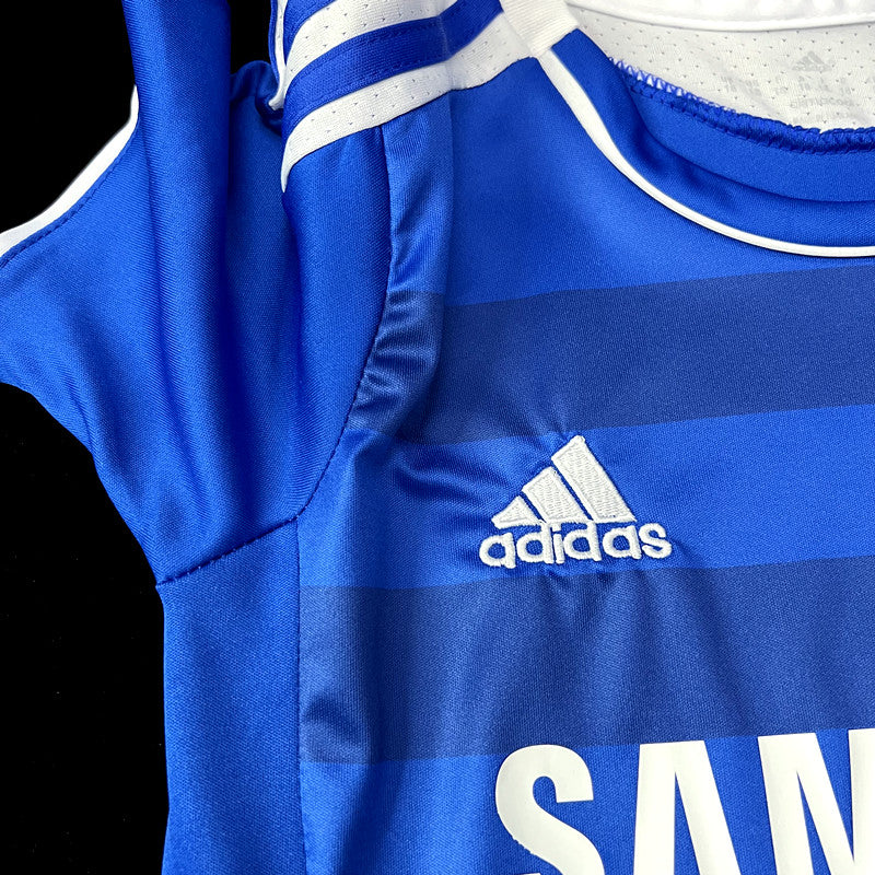 Kit Infantil Chelsea Retrô Home 2012 Camisa + Shorts Nike  Unissex - Azul