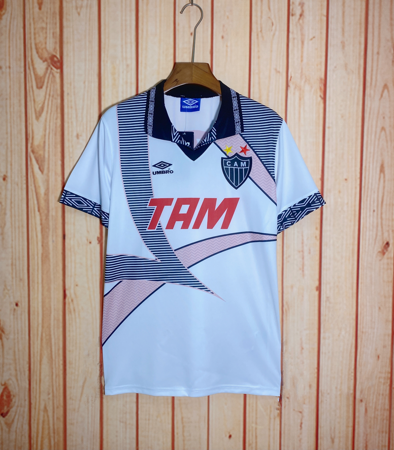 Camisa Atlético Mineiro Retro Away 1996 Torcedor Umbro Masculino  - Branca e Cinza