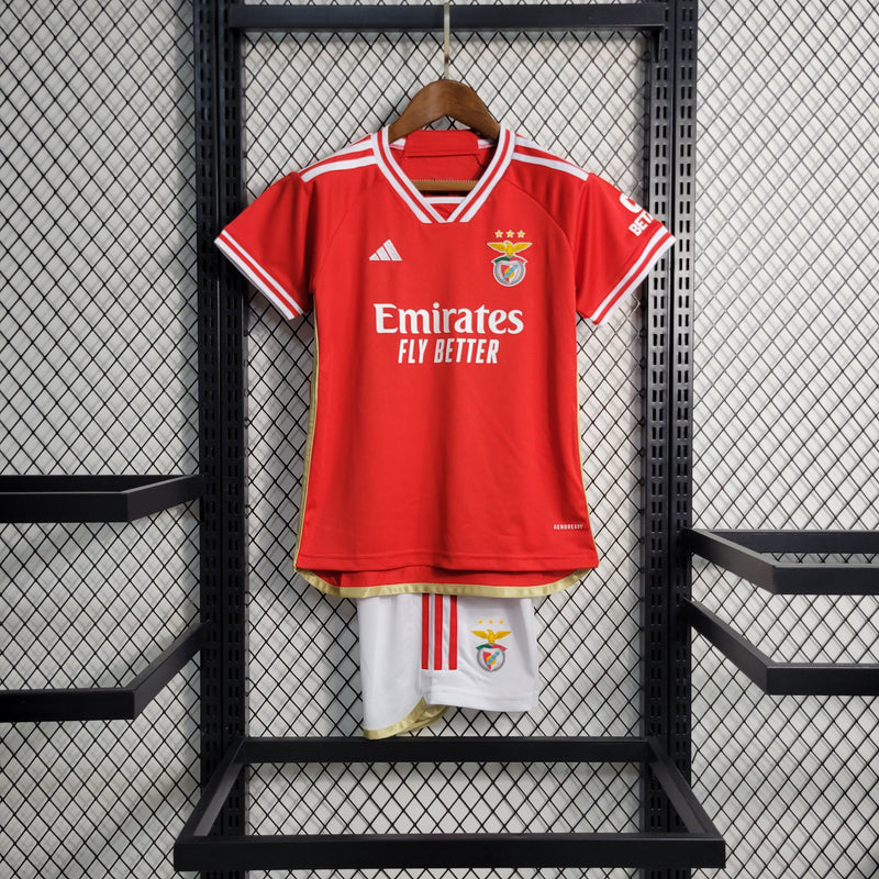 Kit Infantil Benfica Home 23/24 Torcedor Adidas Masculina - Vermelha