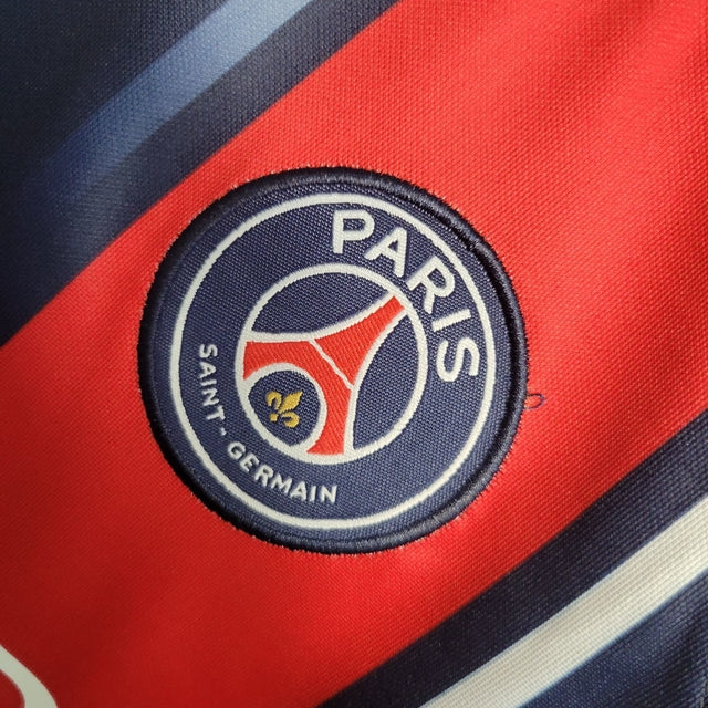 Camisa PSG Home Manga Longa 23/24 Torcedor Nike Masculina - Azul Marinho e Vermelho