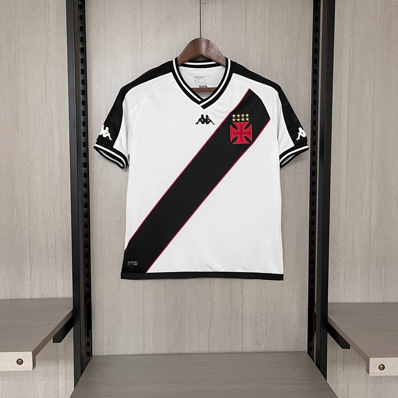 Camisa Vasco da Gama Away 24/25 Torcedor Kappa Feminino - Branca e Preta