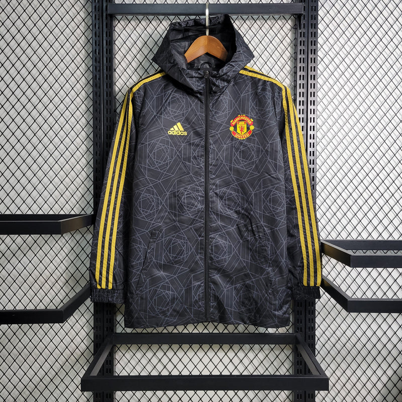 Corta Vento Manchester United Adidas Unissex - Preto