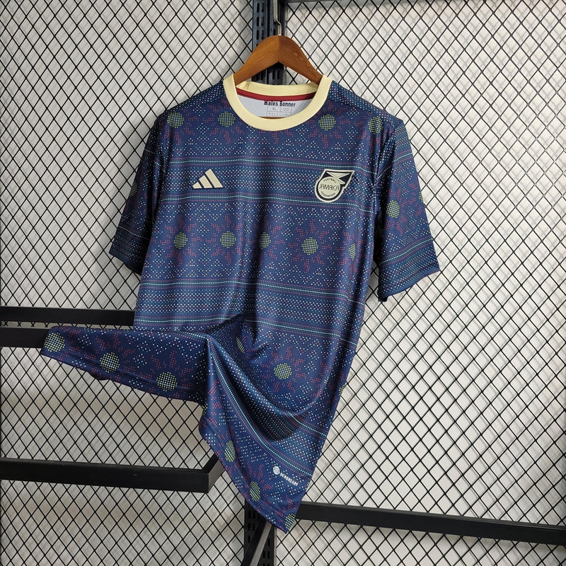 Camisa Jamaica Pré Jogo 23/24 Torcedor Adidas Masculina - Azul