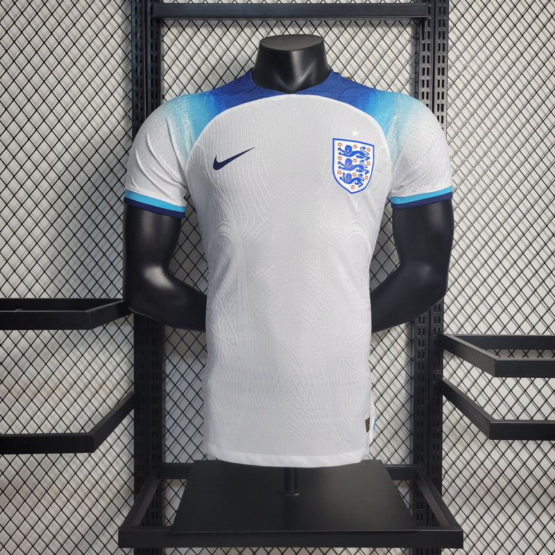 Camisa Inglaterra Home 22/23 Jogador Nike Masculina - Branco e Azul