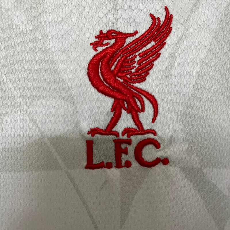 Kit Infantil Liverpool Third 24/25 Camisa + Shorts Nike Unissex - Branco