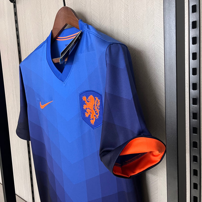 Camisa Holanda Away 2014 Retro Torcedor Nike Masculino - Azul