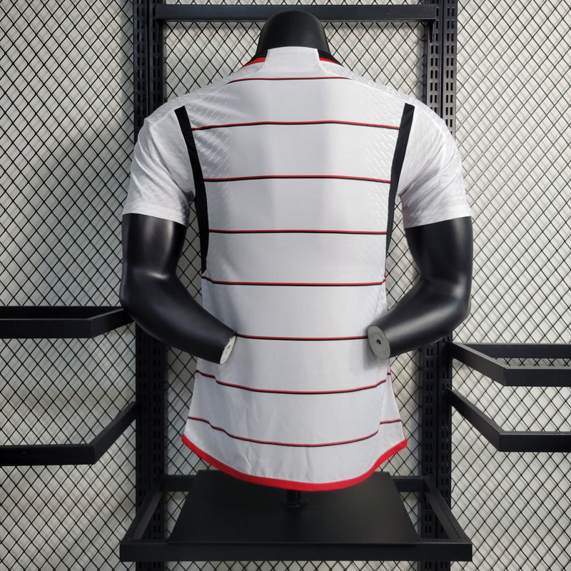 Camisa Flamengo Away 23/24 + Patchs Jogador Adidas Masculina - Branca