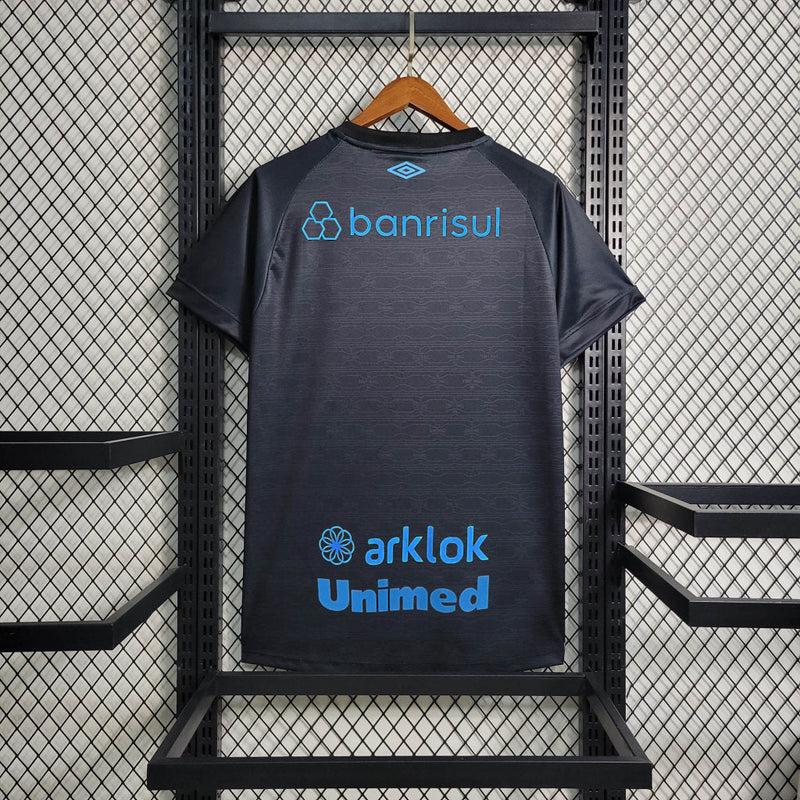 Camisa Grêmio Third + Patrocínios 23/24 Torcedor Umbro Masculino - Preto