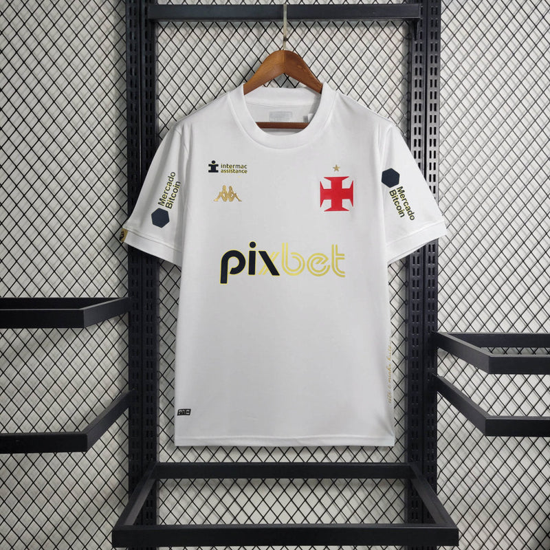 Camisa Vasco Da Gama Goleiro + Patrocínios 23/24 Kappa Masculina - Branco