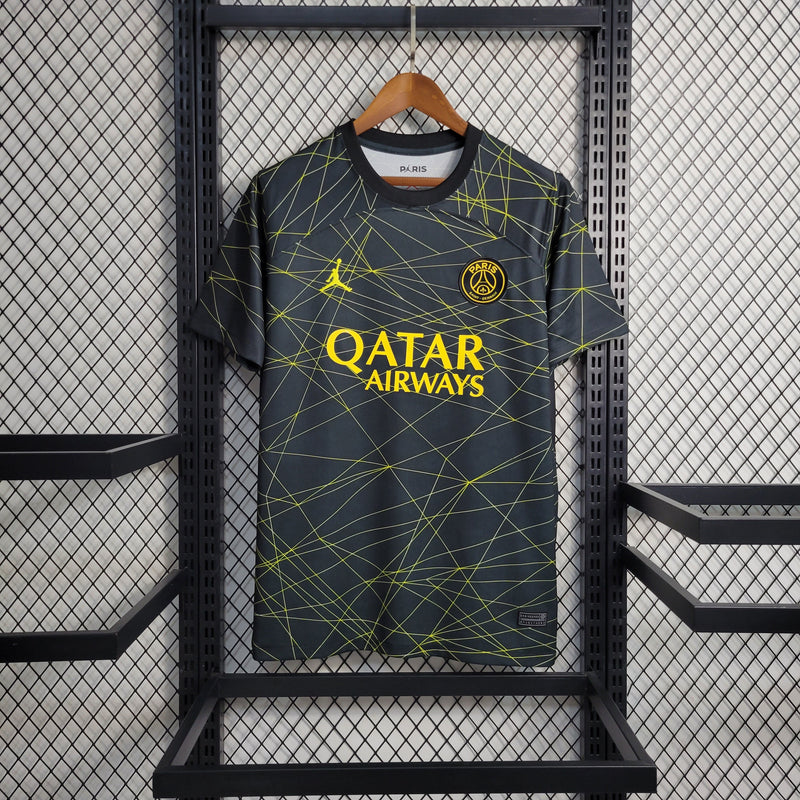 Camisa PSG Fourth  22/23 Torcedor Nike Masculina - Preto e Amarelo