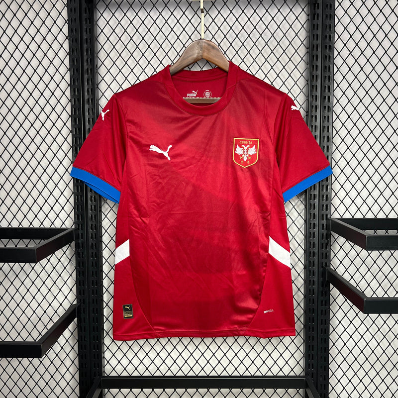 Camisa Sérvia Home 24/25 Torcedor Puma Masculina - Vermelho