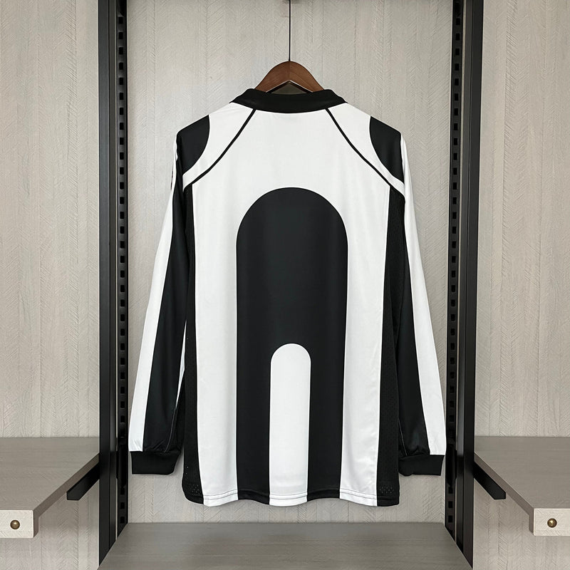 Camisa Juventus Home Retro Manga Longa 97/98 Torcedor Kappa Masculino - Preta e Branca