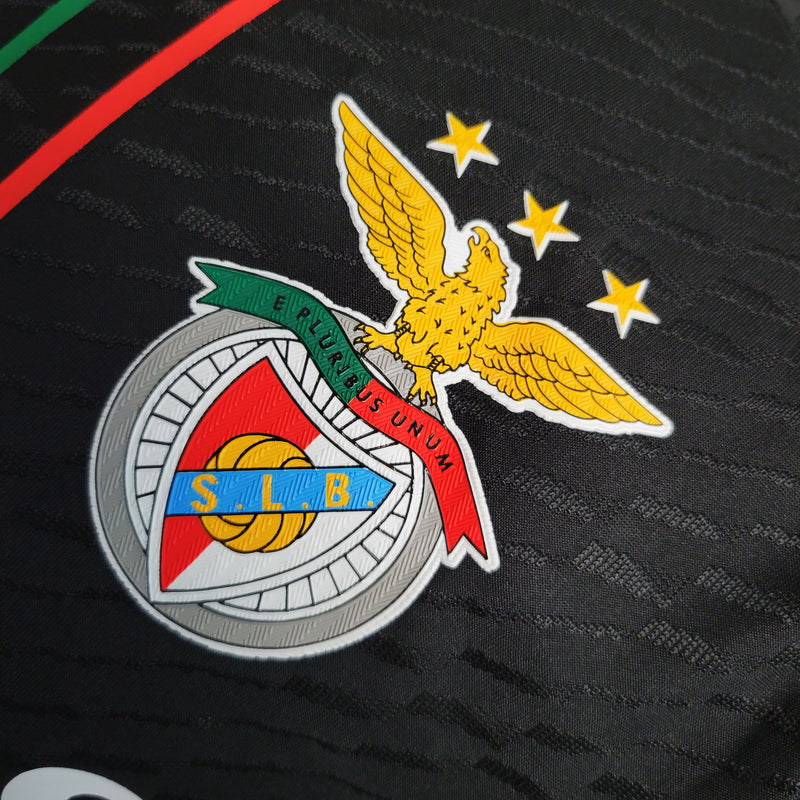 Camisa Benfica Away 23/24 Jogador Adidas Masculina -  Preta