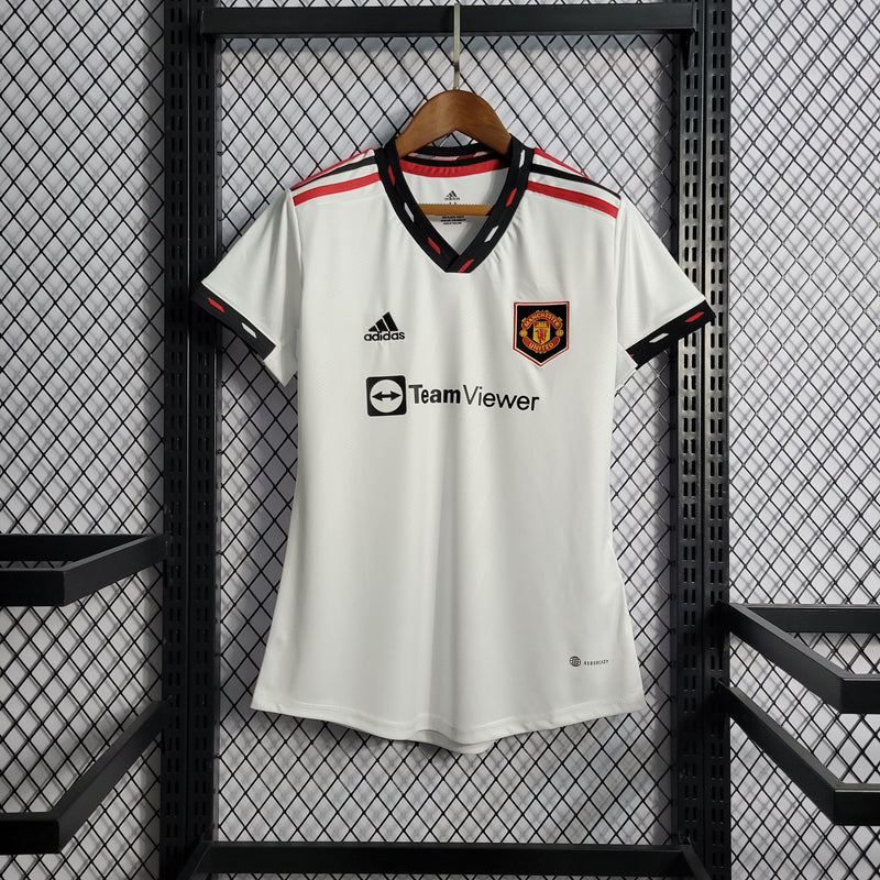 Camisa Manchester United Away 22/23 Torcedor Adidas Feminina - Branca