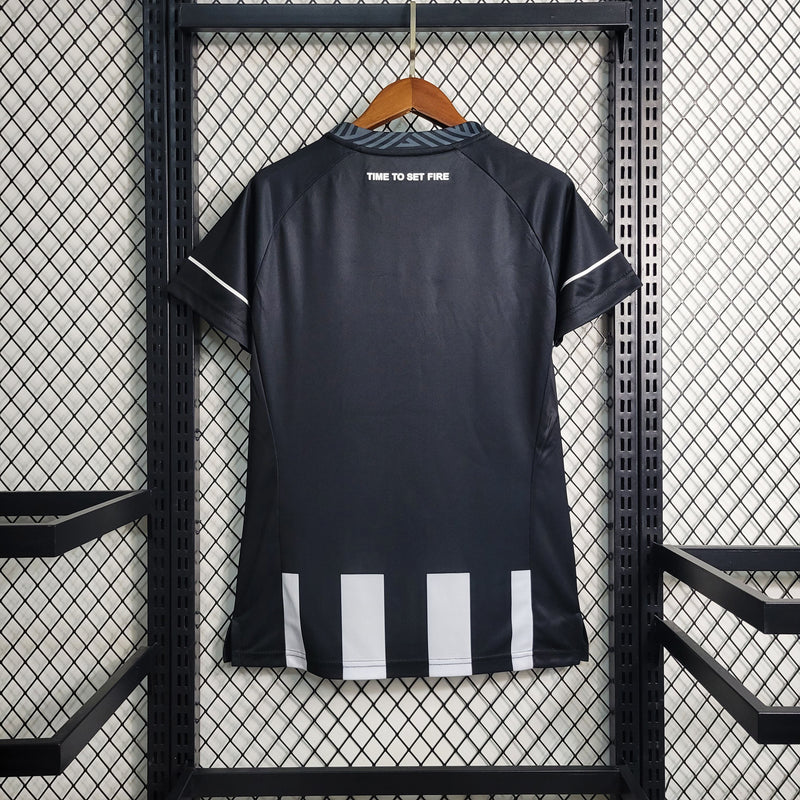 Camisa Botafogo Home 22/23 Torcedor Feminina - Preta e Branca