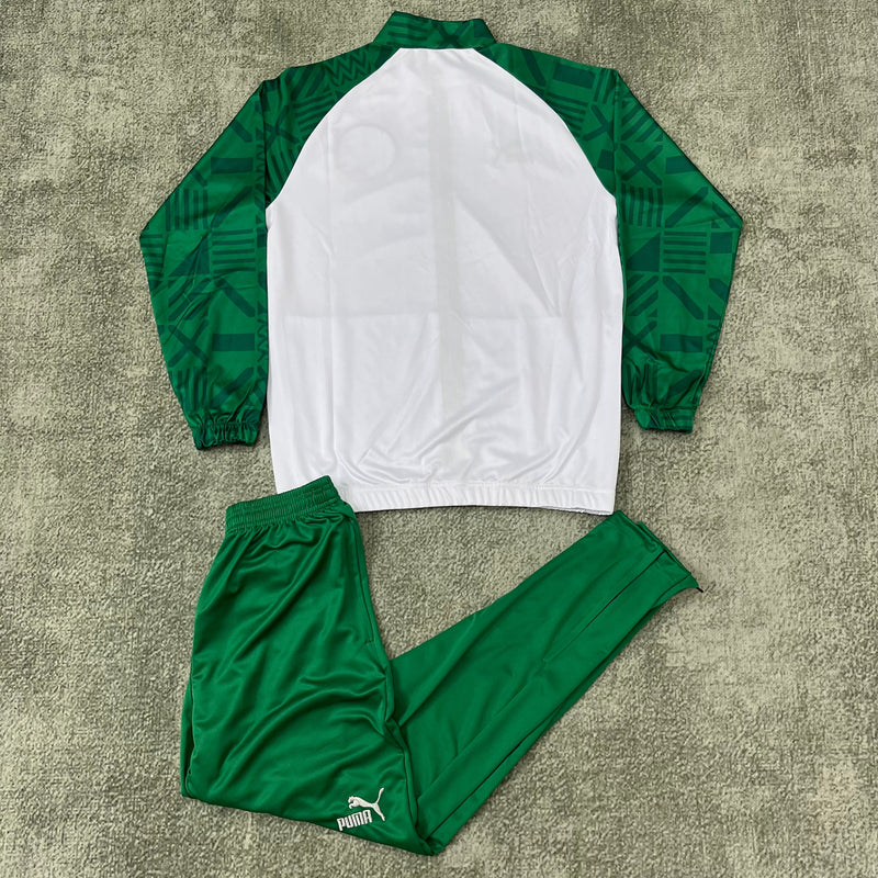 Kit Treino Palmeiras Agasalho + Calça Puma Unissex - Verde e Branco