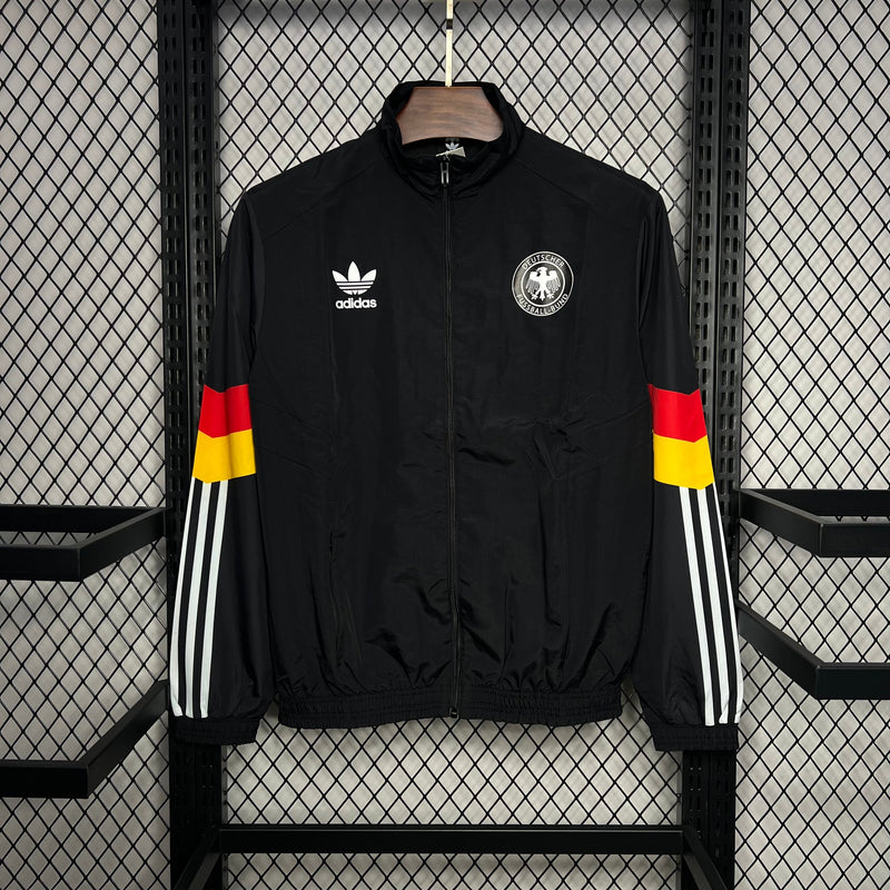 Corta Vento Alemanha 24/25 Pré Jogo Adidas Unissex - Preto